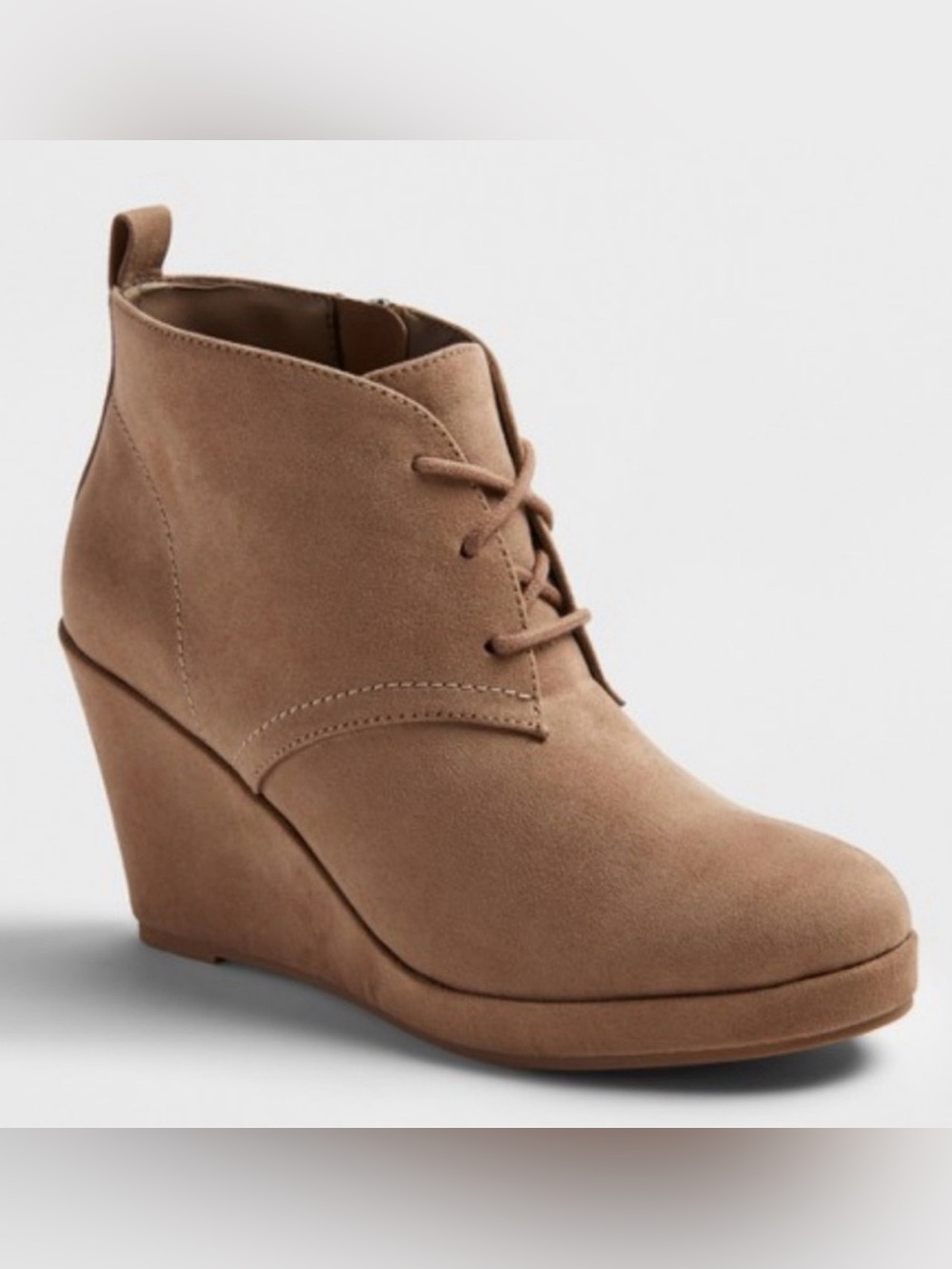 DV by Dolce Vita Tan Lace-Up Terri Wedge Booties 11 NWT